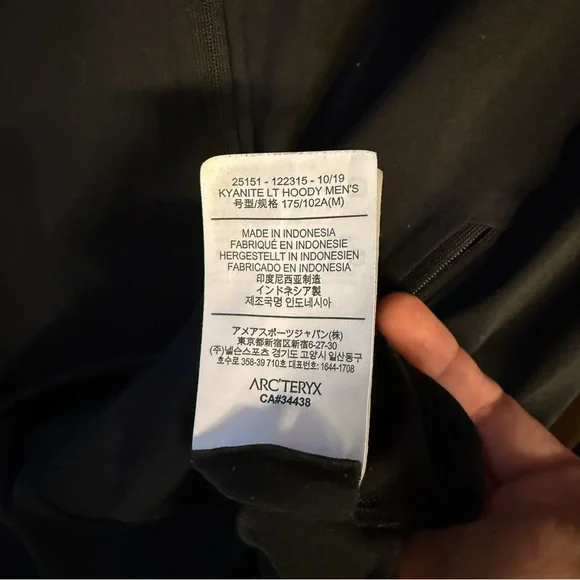 Arc'teryx Kyanite LT Hoody Men's Black Zipper Fleece size M - Picture 5 of 6